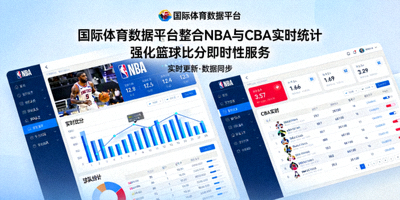 国际体育数据平台整合NBA与CBA实时统计，强化篮球比分即时性服务的新闻配图，展示数据流与统计图表整合